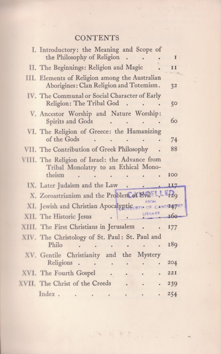 cover image of Studies in The Philosophy of Religion, partly based on the Gifford Lectures (1923) for sale in New Zealand 