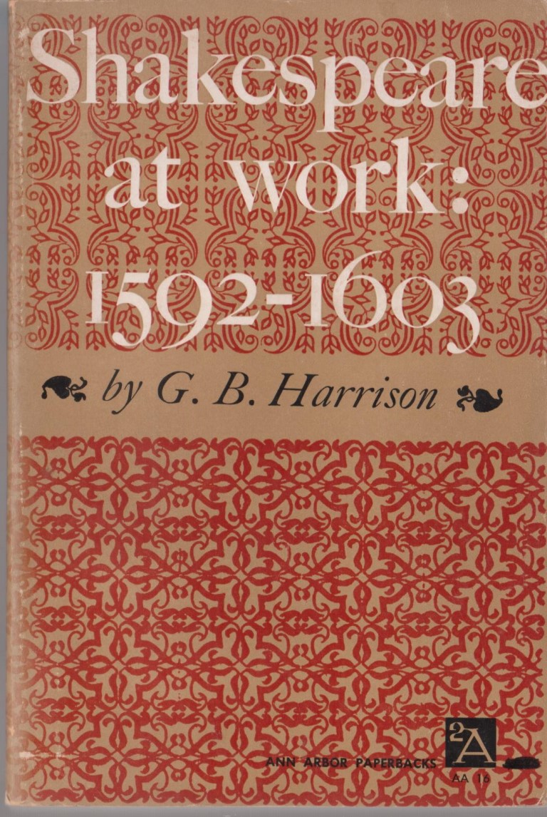 cover image of Shakespeare at Work 1592-1603, for sale in New Zealand 