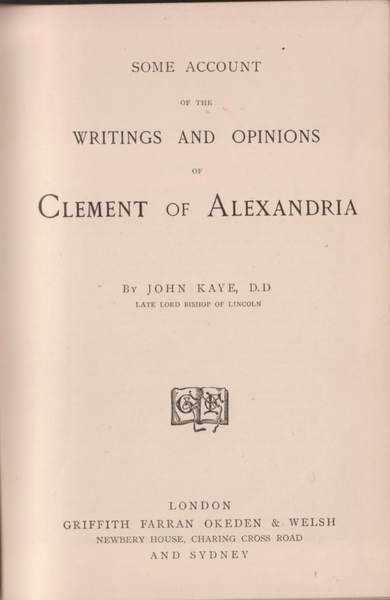 cover image of Some Account of the Writings and Opinions of Clement of Alexandria, for sale in New Zealand 