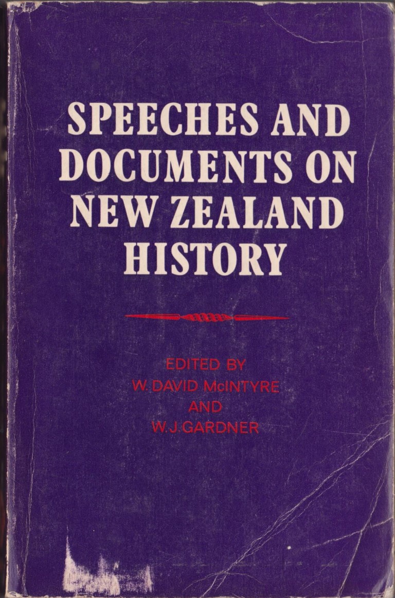 cover image of Speeches and Documents on New Zealand History, for sale in New Zealand 