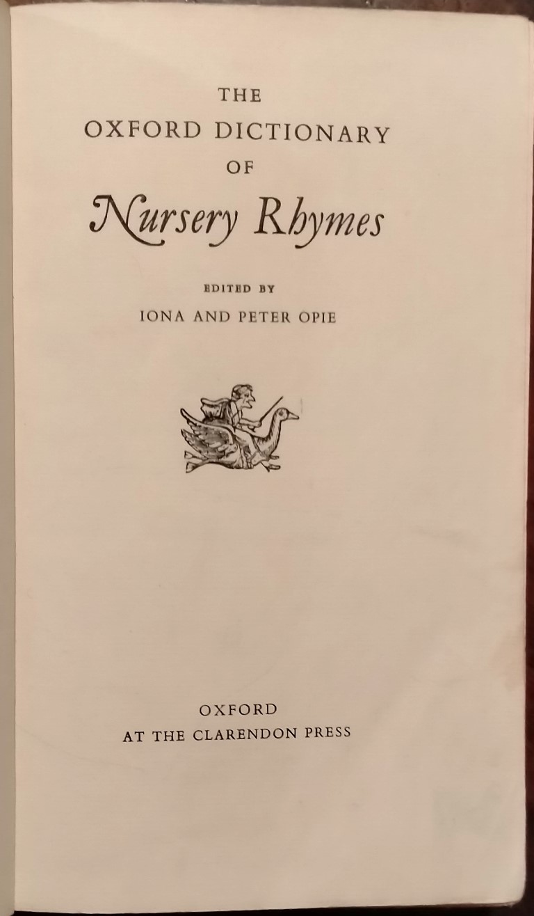 cover image of The Oxford Dictionary of Nursery Rhymes, for sale in New Zealand 