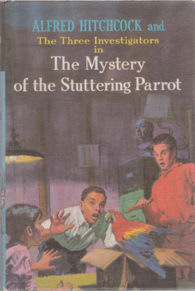 cover image of Alfred Hitchcock and the Three Investigators in The Mystery of the Stuttering Parrot for sale in New Zealand 