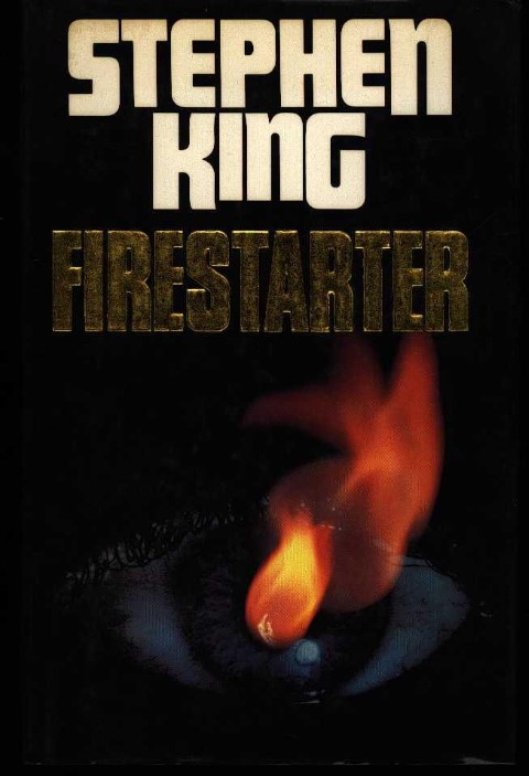 cover image of Firestarter by Stephen King first UK edition