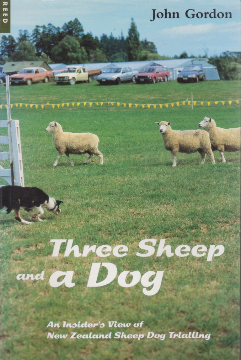 cover image of Three Sheep and a Dog, for sale in New Zealand 